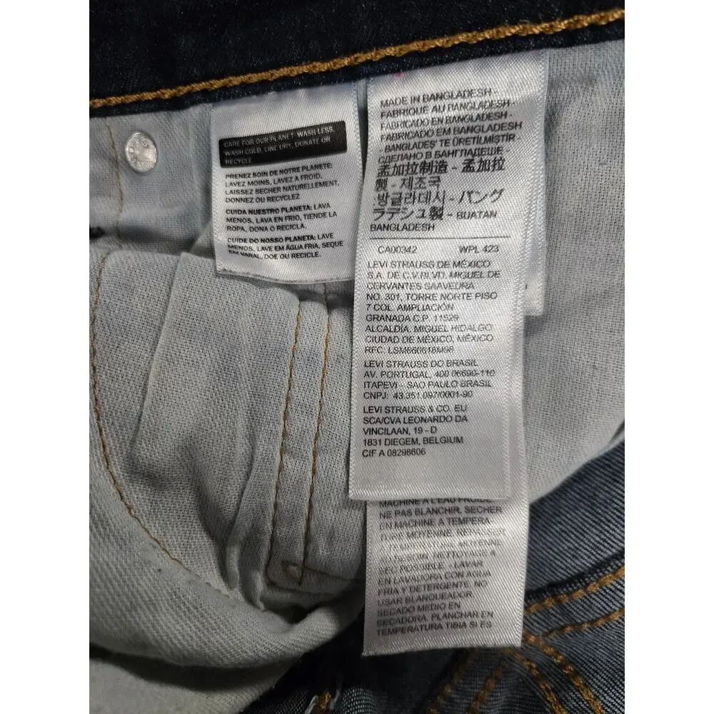 Levi’s‎ 511 Slim Fit Jeans Men W34 L30 Dark Wash Denim Straight Leg Stretch
